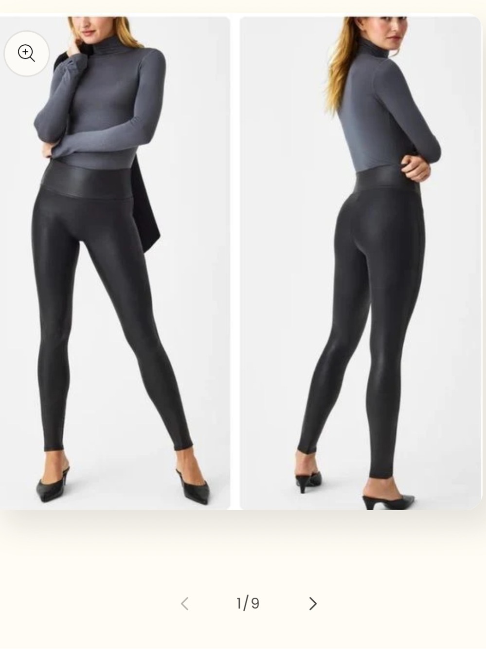 SPANX Slimming Black Faux Leather Leggings